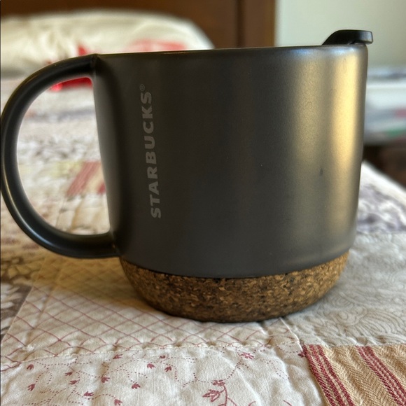 Starbucks Other - Starbucks Matte Black Mug with Cork Accent